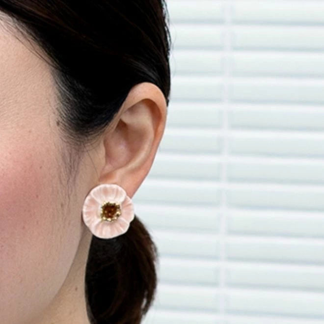 Pierced Earrings - Yuuka Peach