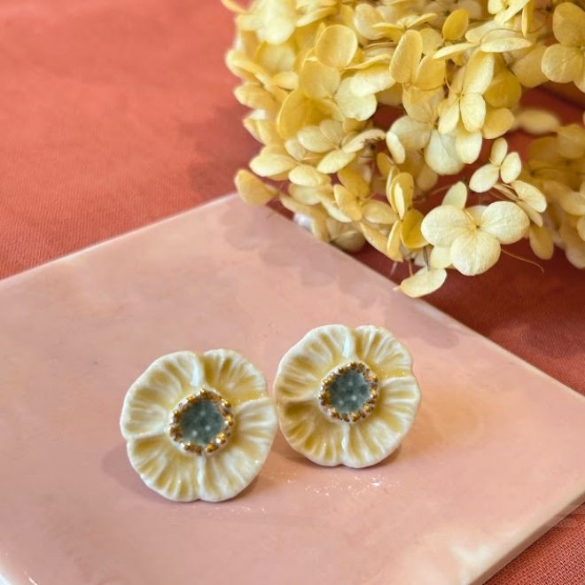 Pierced Earrings - Yuuka Yellow