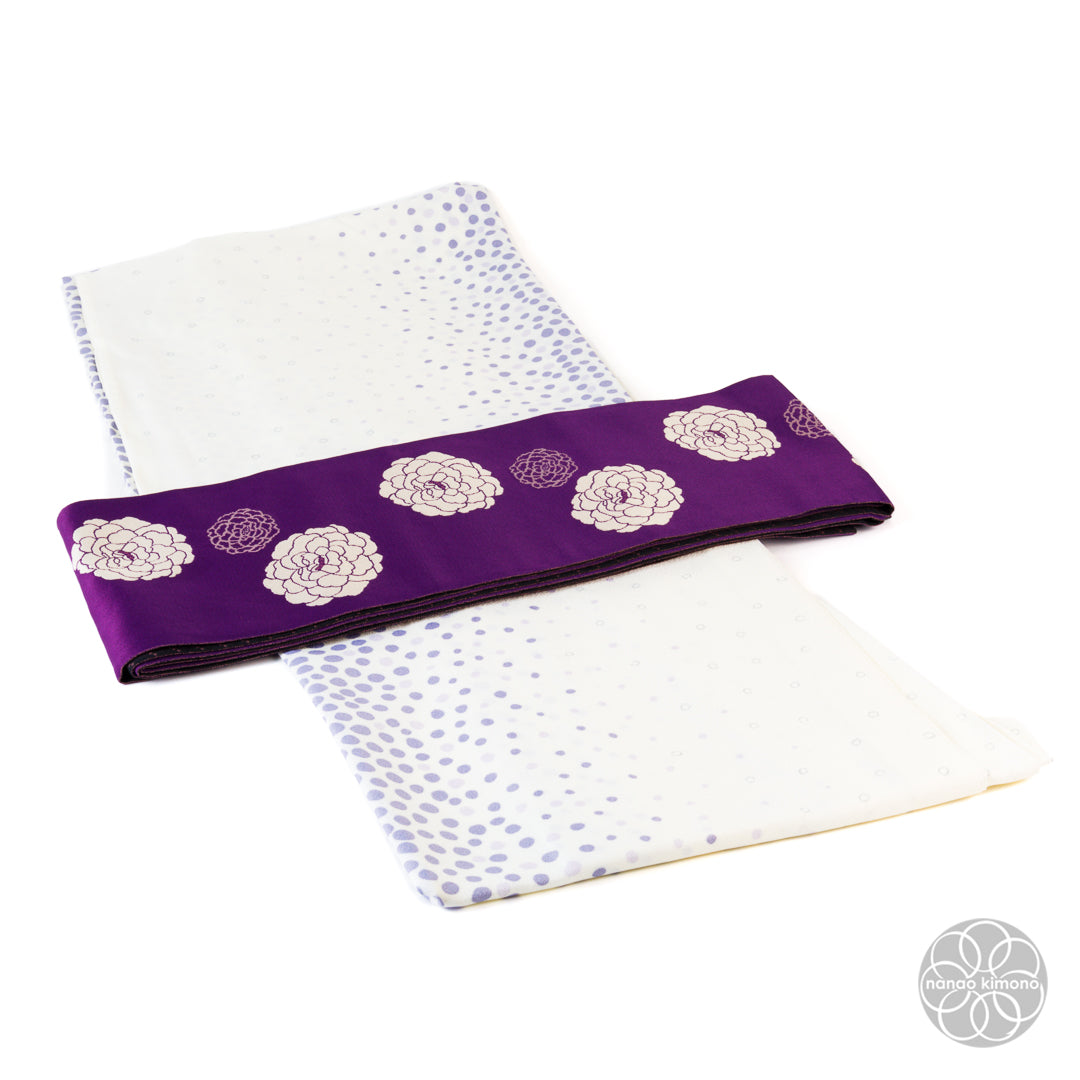 Women's Kimono Obi - Peonies