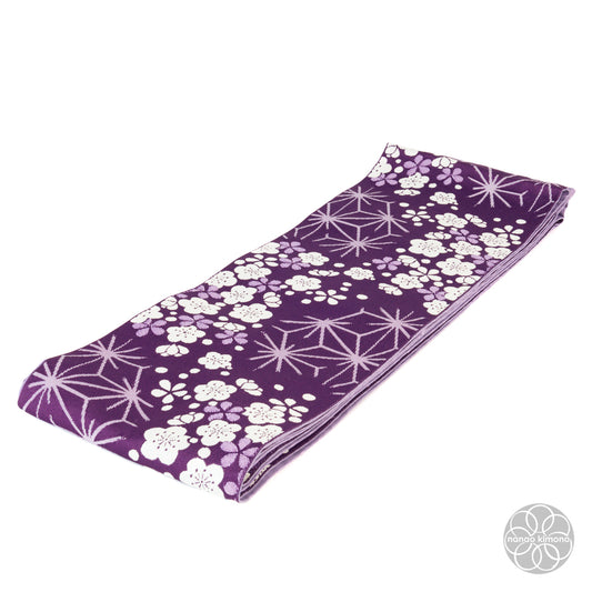 Women's Kimono Obi - Sakura on Purple