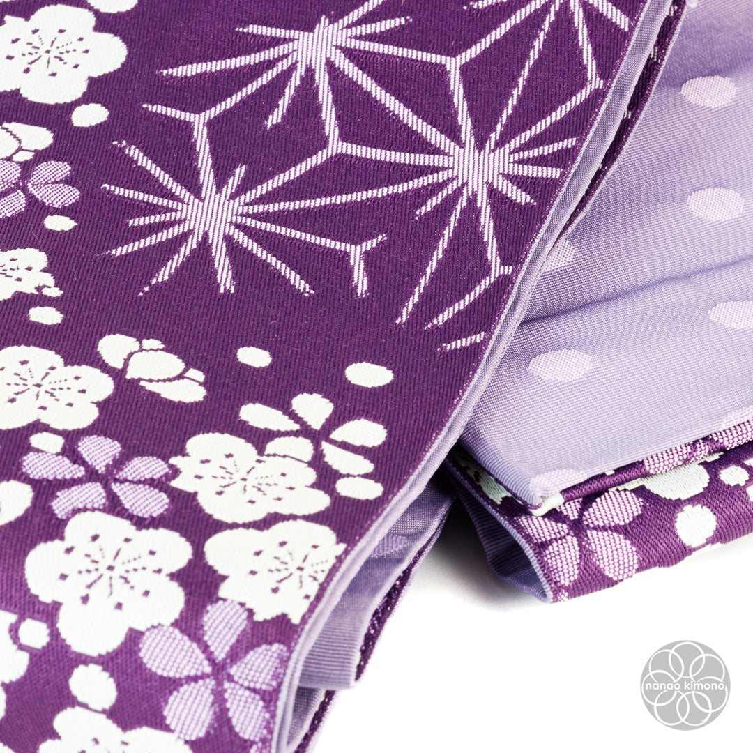Women's Kimono Obi - Sakura on Purple