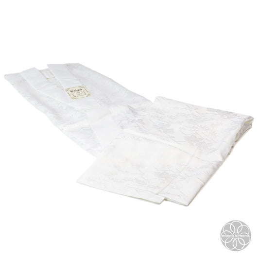 Women's Nagajuban - White Leaves