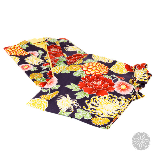 Women's Two-Piece Kimono - Black and Yellow