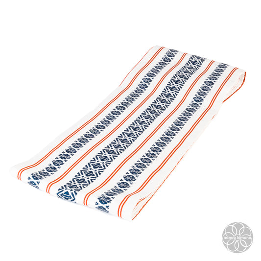 Women's Kimono Obi - Pattern on Orange