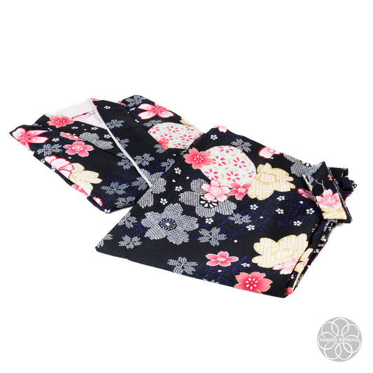 Women's Two-Piece Kimono - Sakura on Black