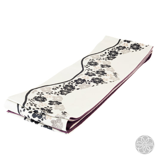 Women's Kimono Obi - Sakura Black & Gray