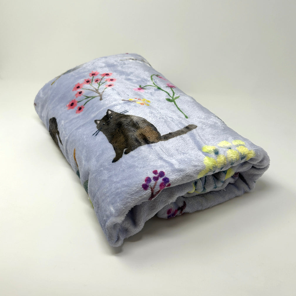 Blanket - Cat & Flower