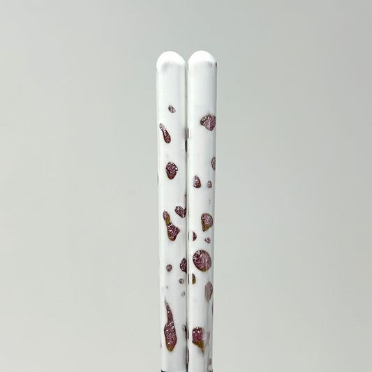 Chopsticks - Gyokusetsu White Red