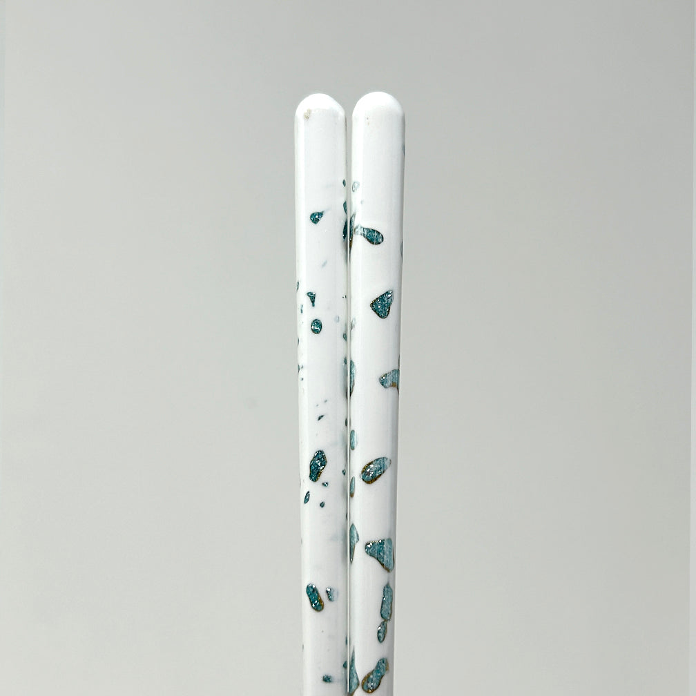 Chopsticks - Gyokusetsu White Blue