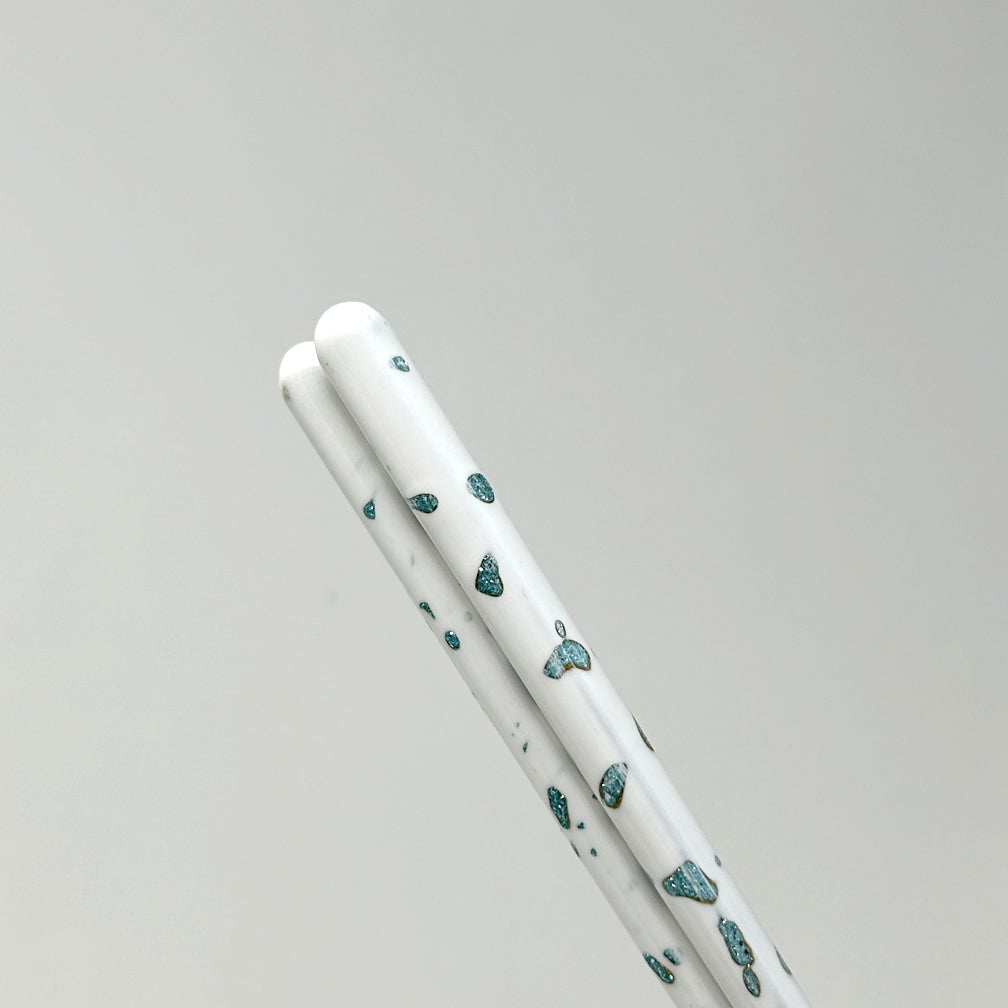 Chopsticks - Gyokusetsu White Blue