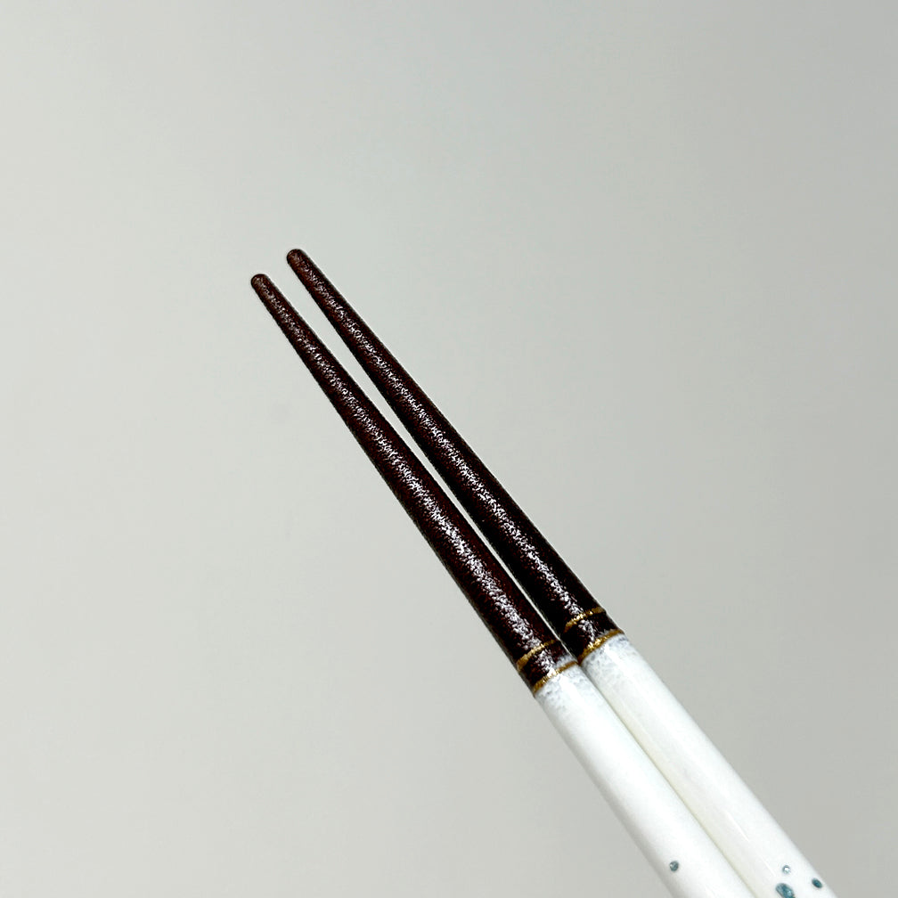 Chopsticks - Gyokusetsu White Blue