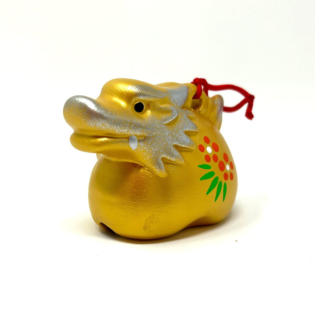 Zodiac (Eto) - Gold Ceramic Bell Dragon