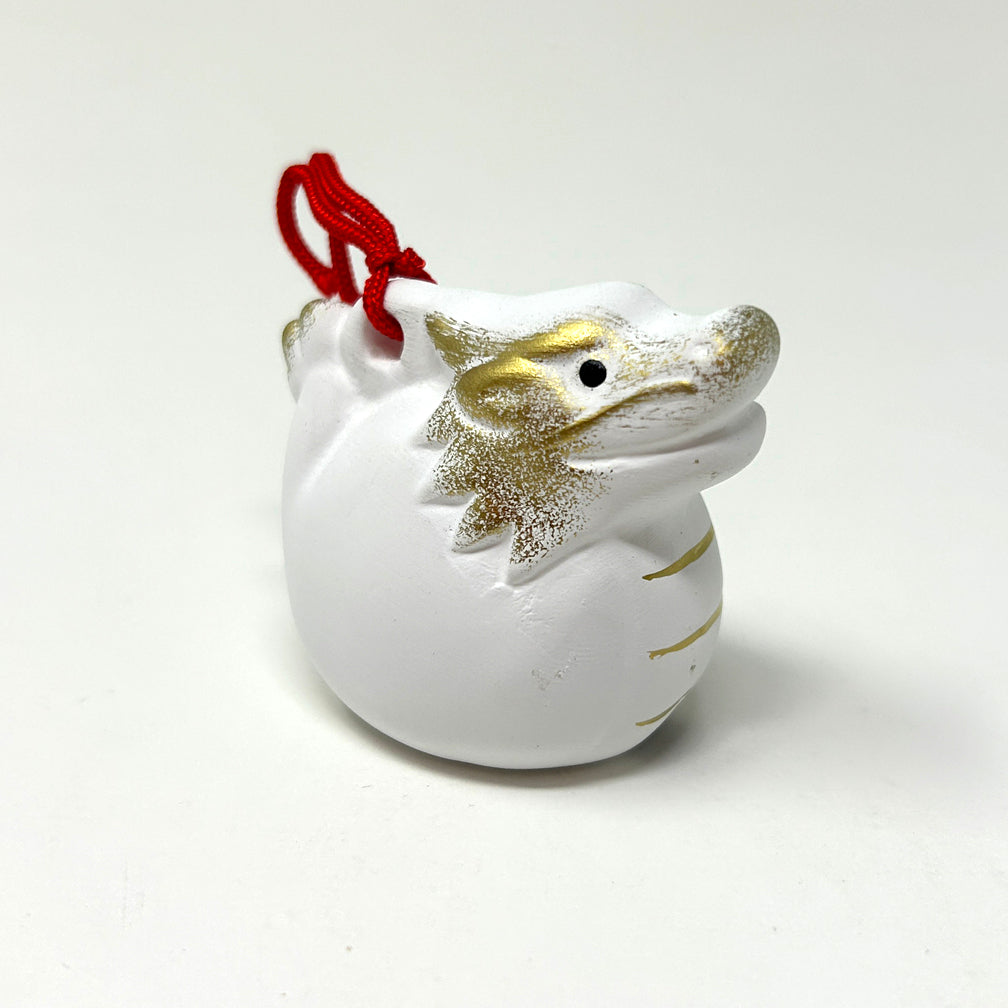 Zodiac (Eto) - White Ceramic Bell Dragon