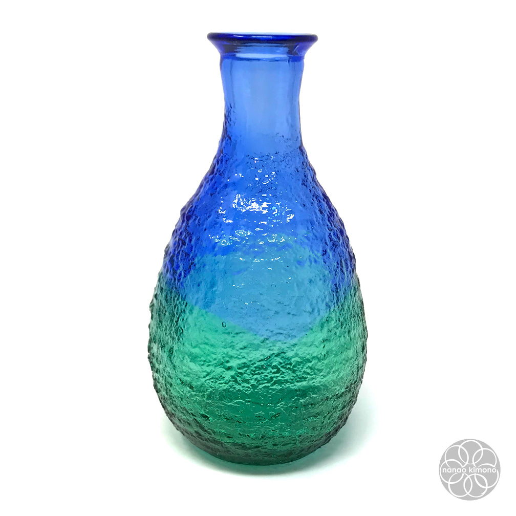 Glass Sake Set - Blue Green