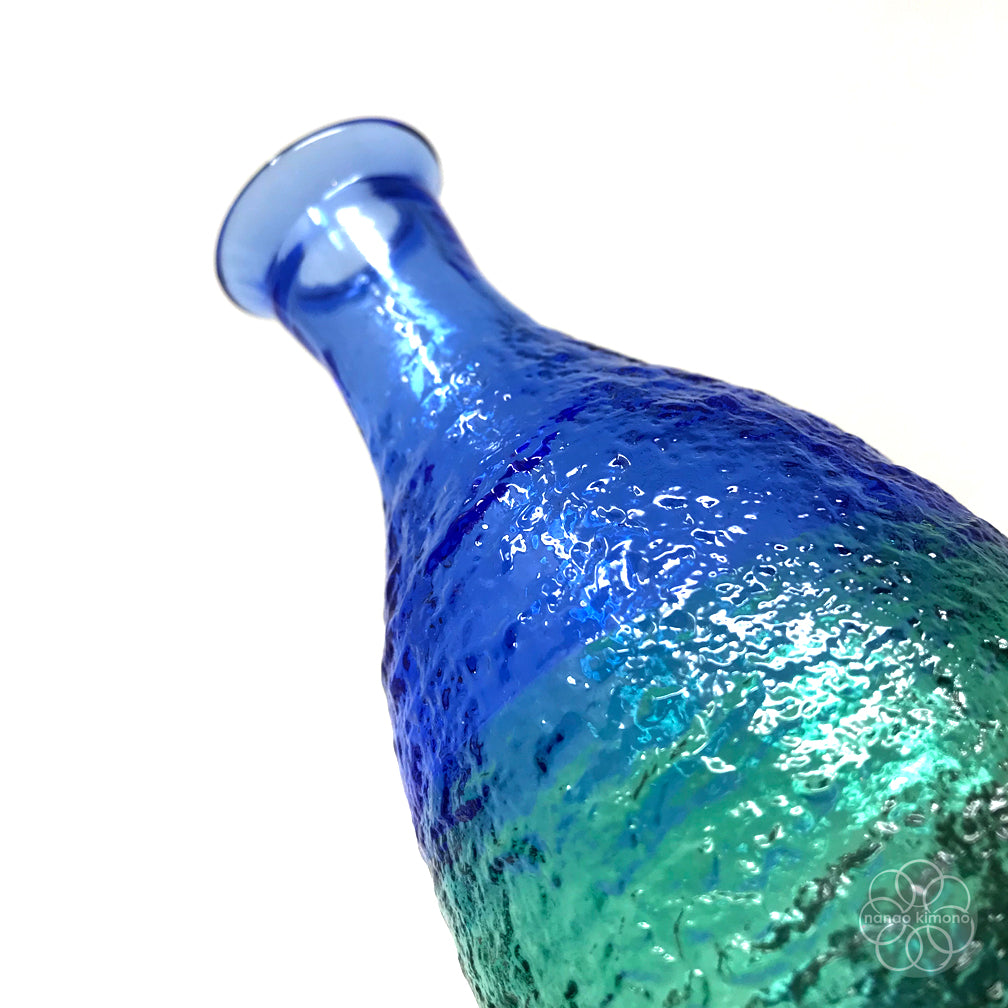 Glass Sake Set - Blue Green