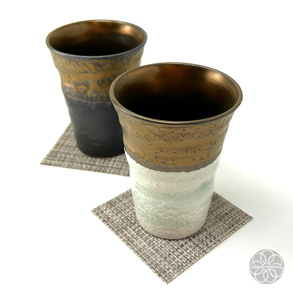 A Pair of Cups - Gold on Black & White