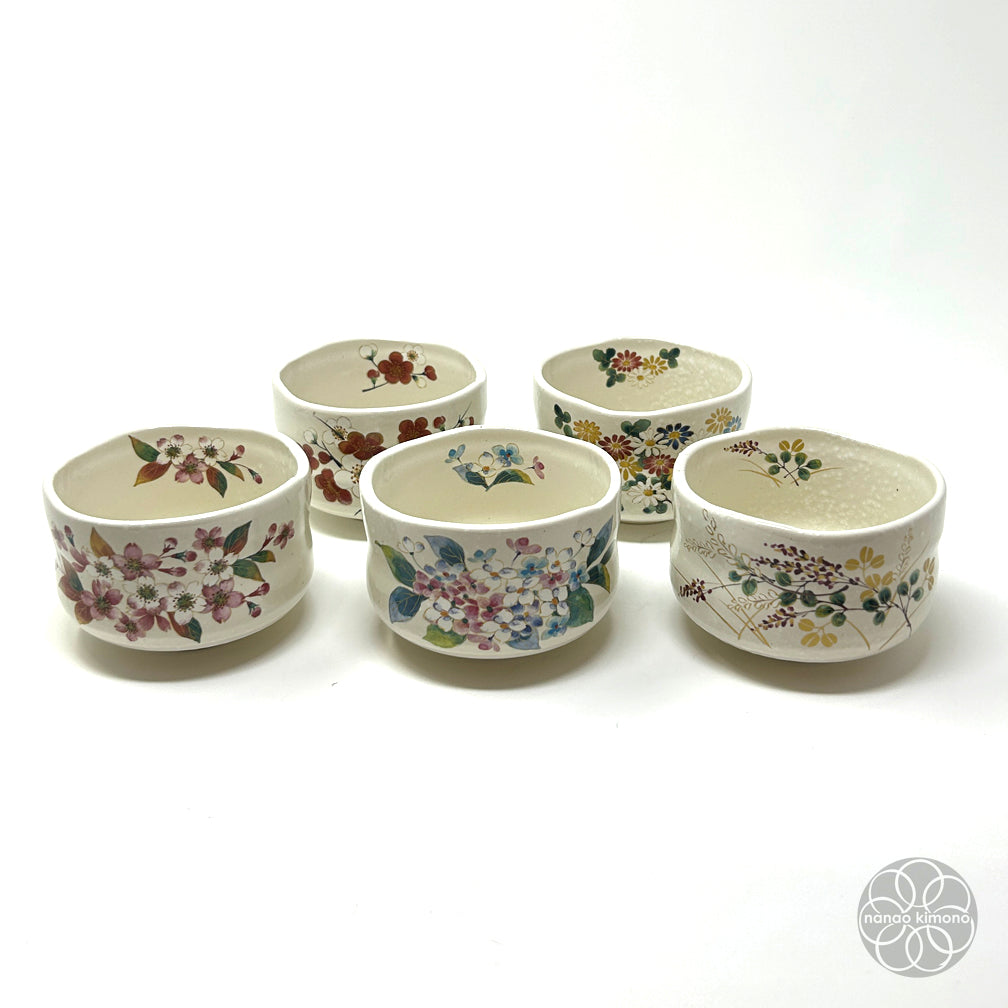 Matcha Cups - Four seasons of Japan (Set of 5)