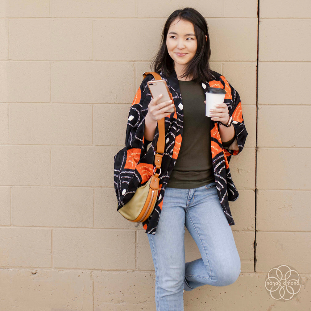 Vintage Haori Kimono - Hanashokkou Shibori (Tie-dye)