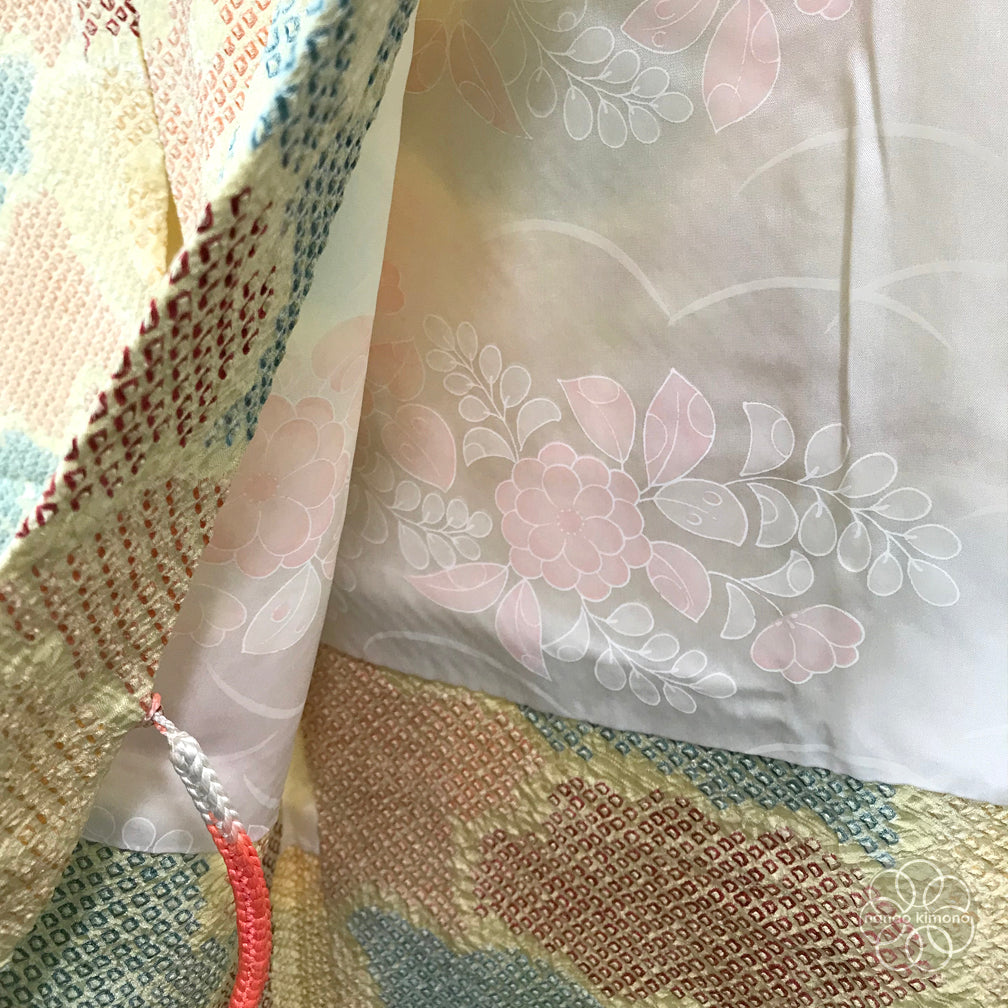 Vintage Haori Kimono - Kamon Shibori (Tie-dye)