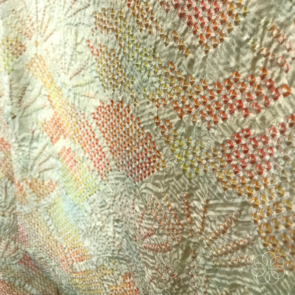 Vintage Haori Kimono - Matsu Seigaiha Shibori (Tie-dye)