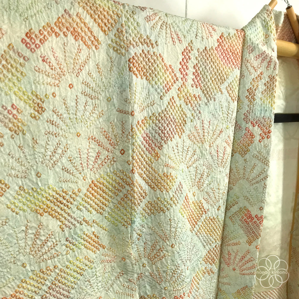 Vintage Haori Kimono - Matsu Seigaiha Shibori (Tie-dye)