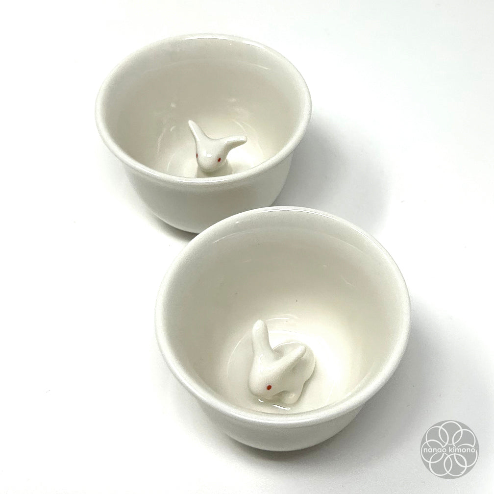 Sake Two Rabbit Sake Set - A pair of rabbits – nanao kimono