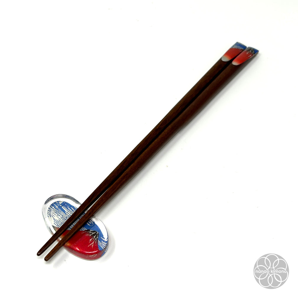 Two Pairs of chopsticks Set - Red Mt. Fuji