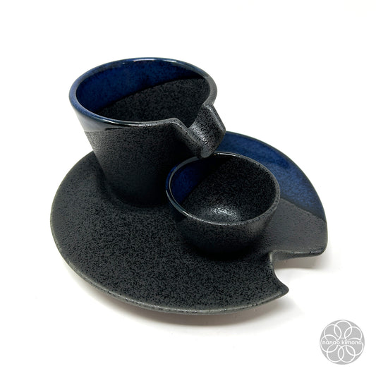 Sake Set - Shizuru Black Blue