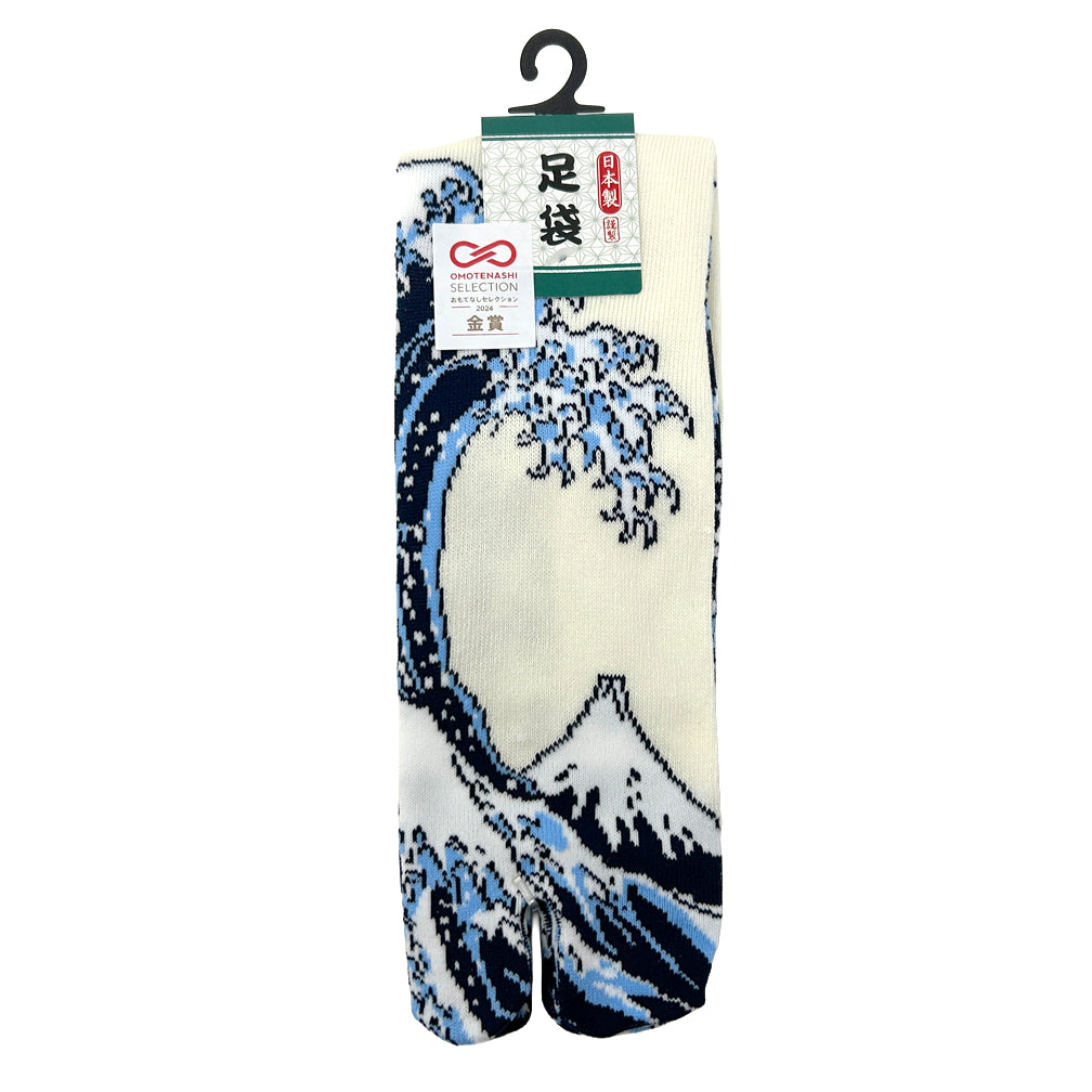 Tabi Socks - Great Wave White