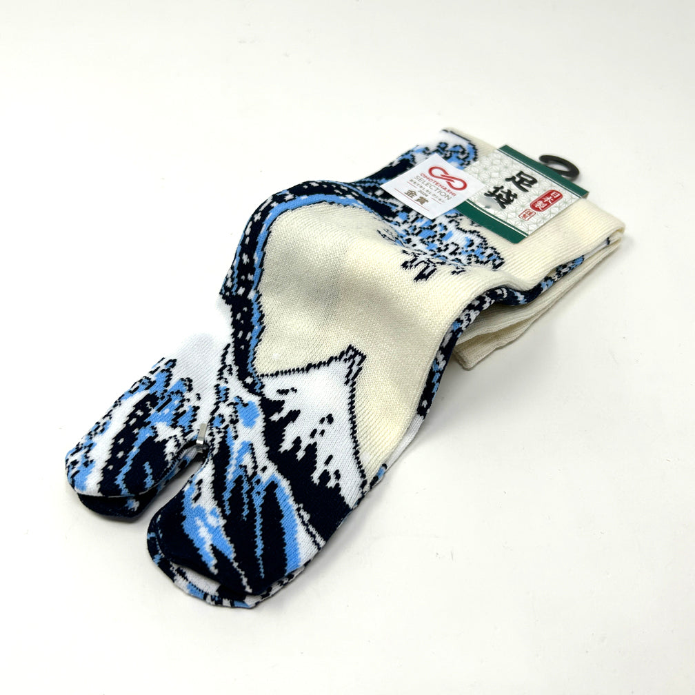 Tabi Socks - Great Wave White
