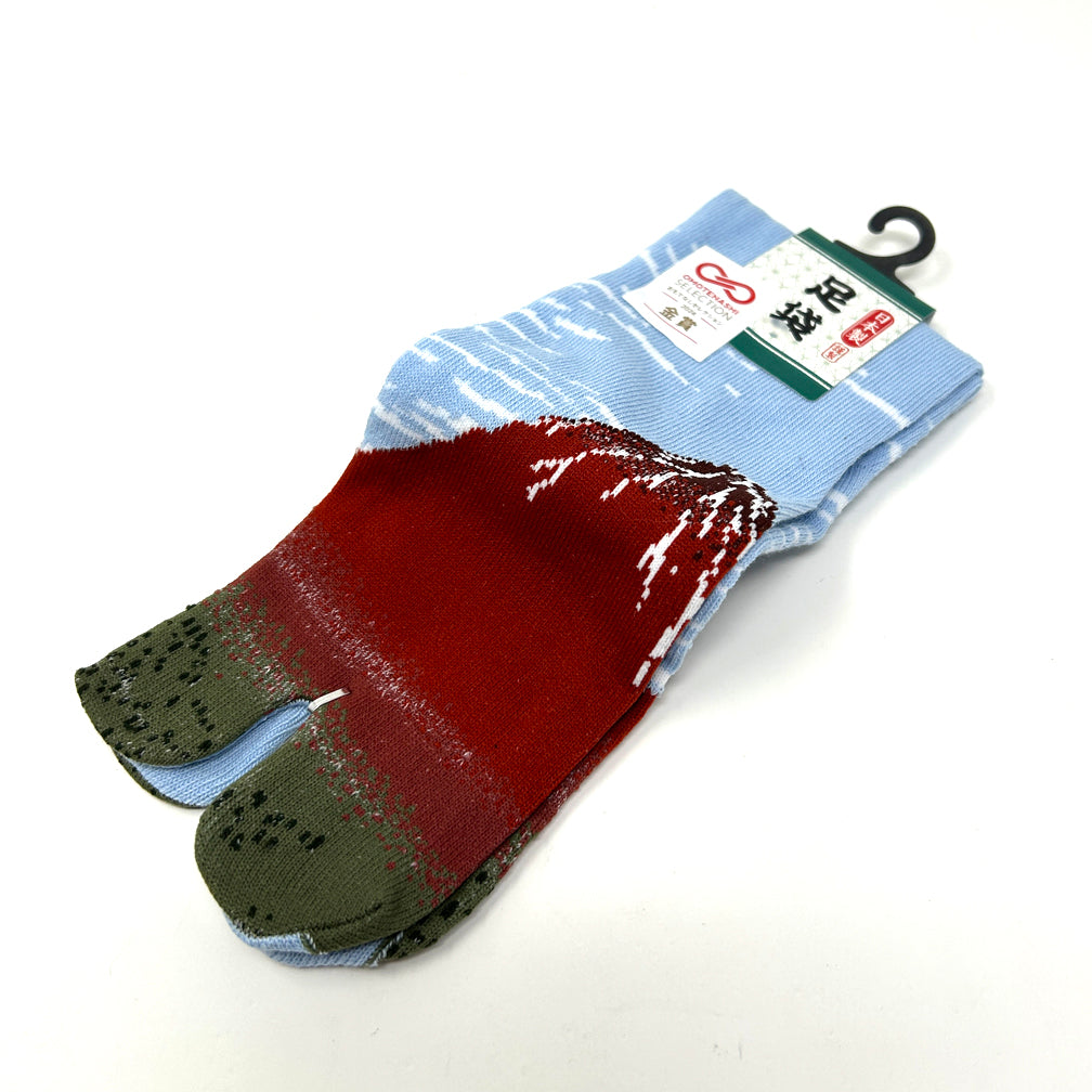 Tabi Socks - Red Mt. Fuji Blue