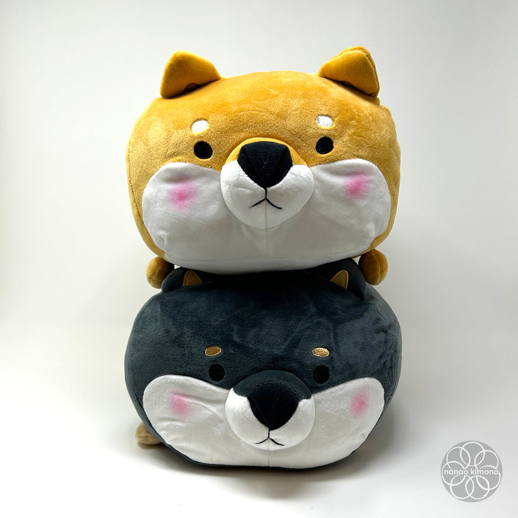 Puffy Stuffed Black Shiba