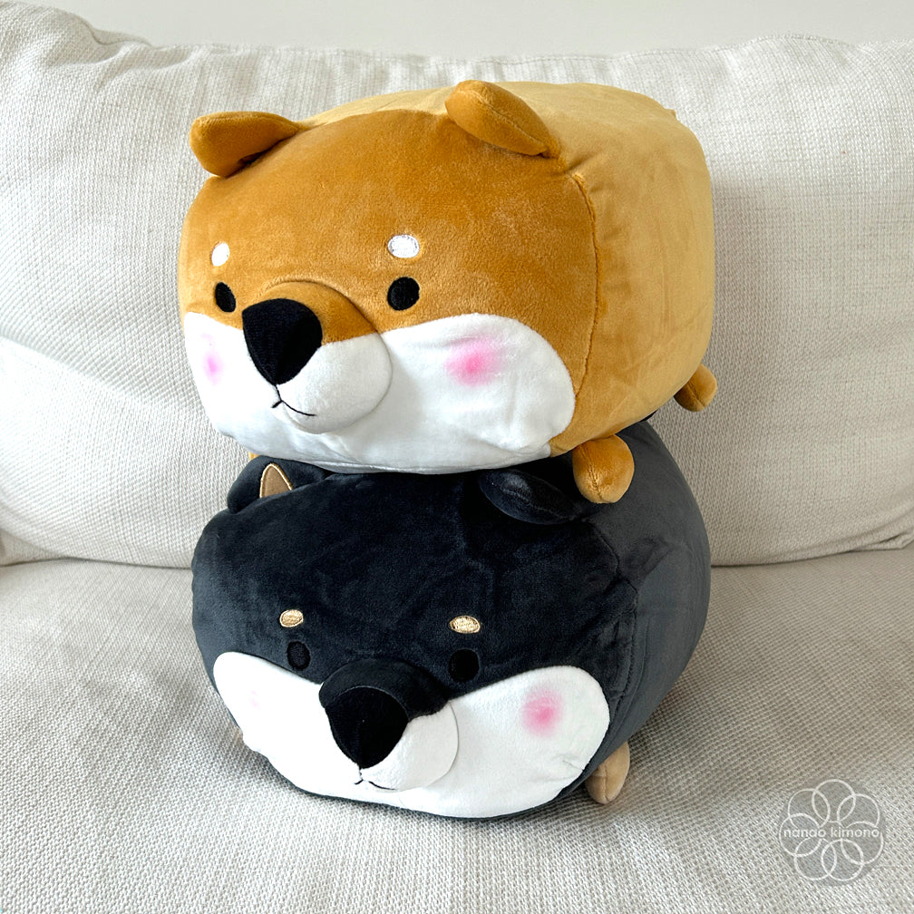 Puffy Stuffed Black Shiba