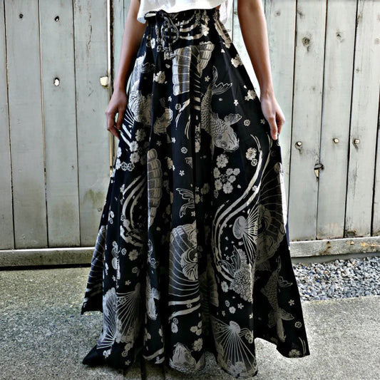 Long Skirt - Sakura Koi Fish & Panel