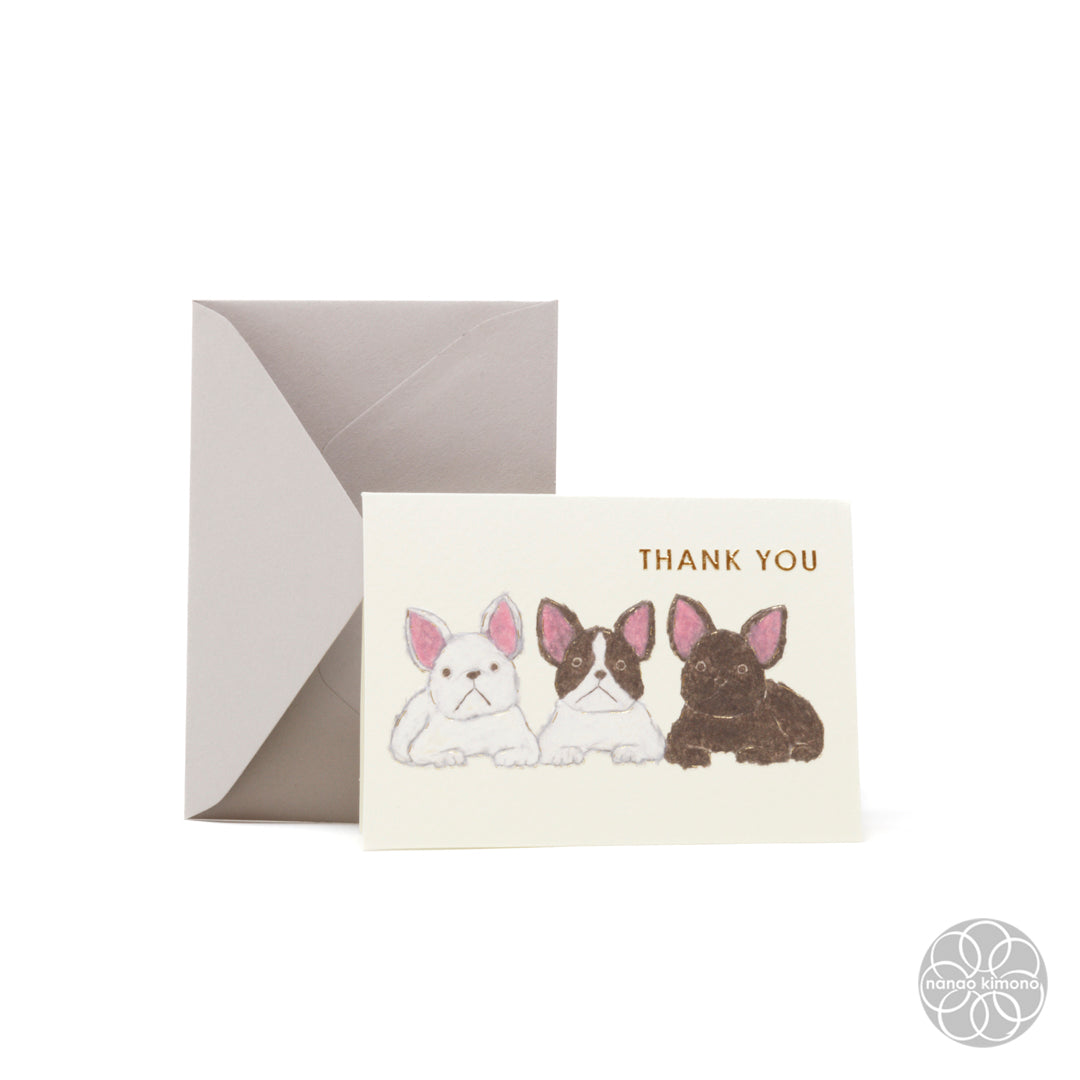 Greeting Card - French Bulldogs Thank You