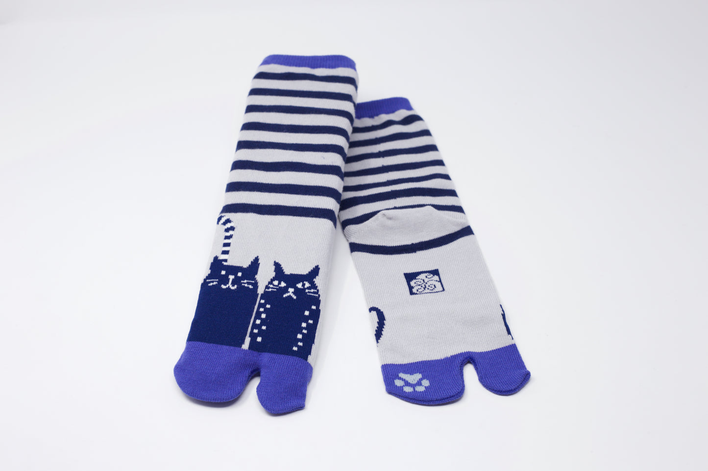 Cat Navy Tabi Socks Ladies
