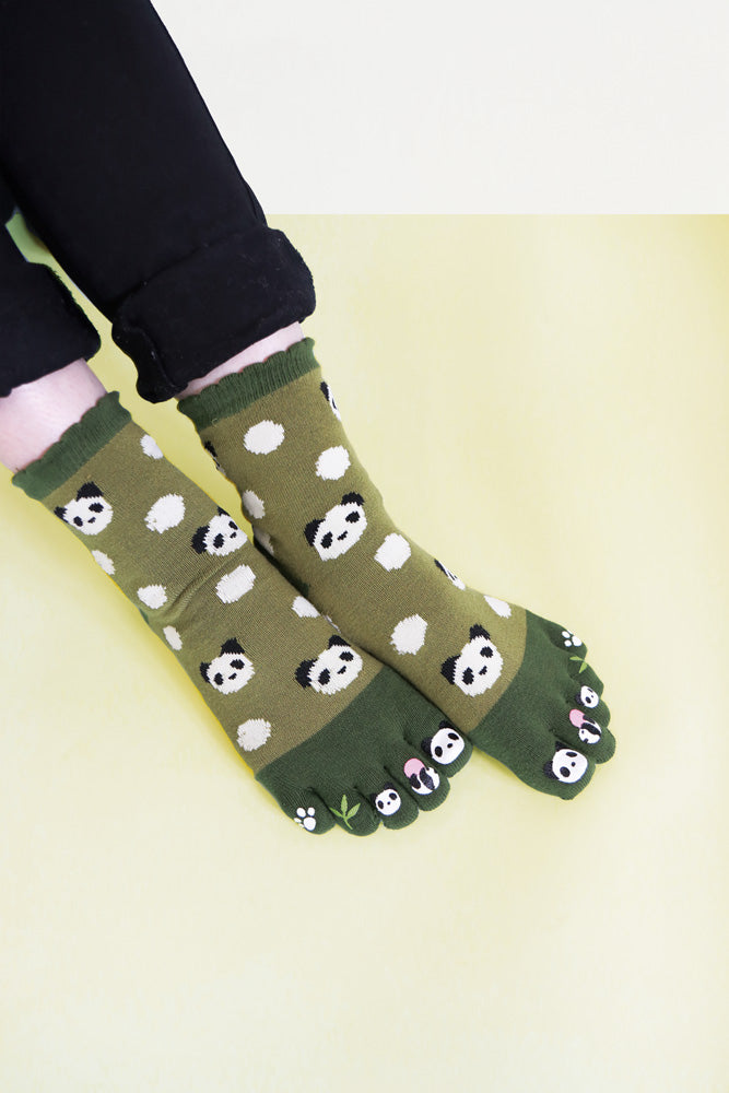 5-Toe Tabi Socks Ladies - Panda