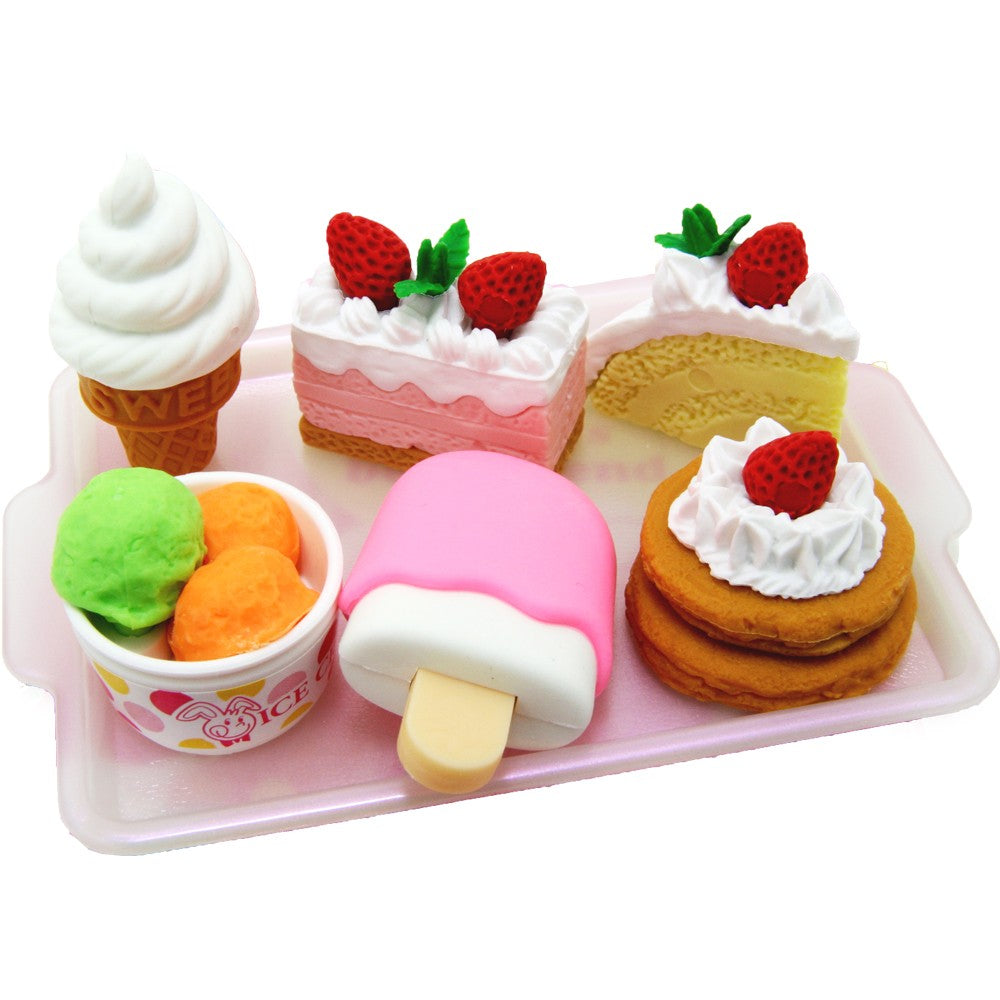 6pcs Cake-shaped Erasers Set In Delicate Packaging | SHEIN USA