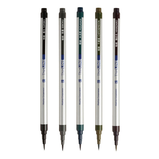 SAI ThinLine Brush Pen - 5 Colour Set