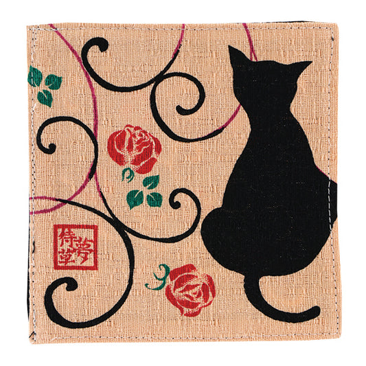 Coaster - Back of Black Cat Pink