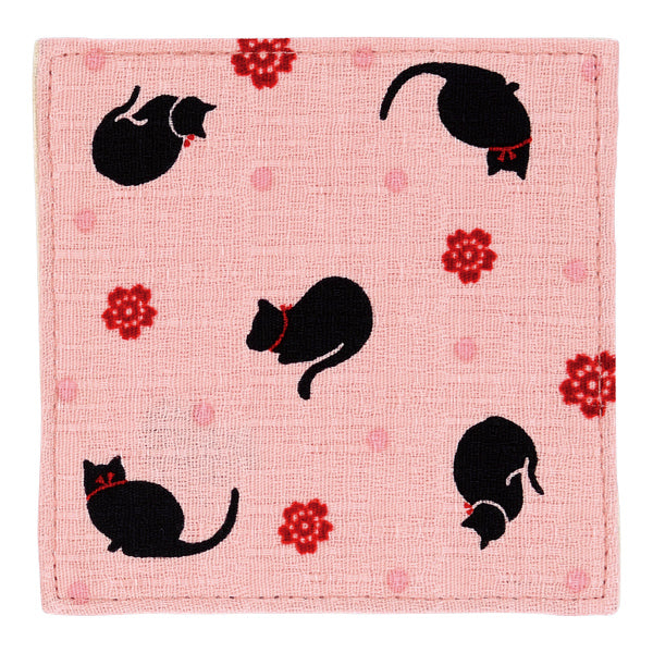 Coaster - Black Cats in Pink