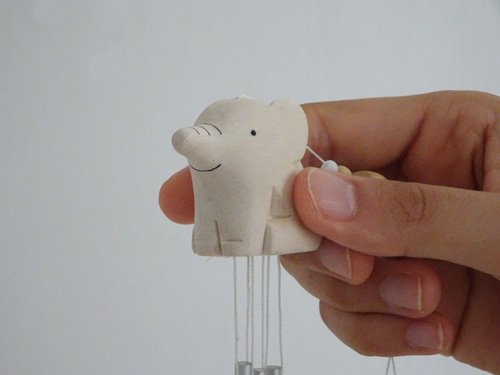 Wooden Animal Wind Chime - Elephant