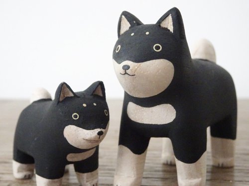 Wooden Animal Set - Shiba Dog