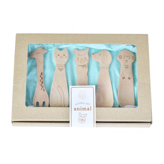 Wooden Cutlery Gift Set - Animal