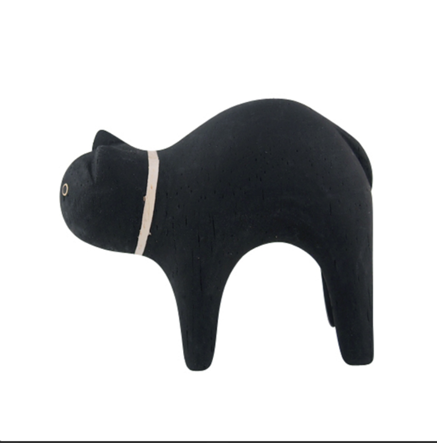 Wooden Animal - Black Cat