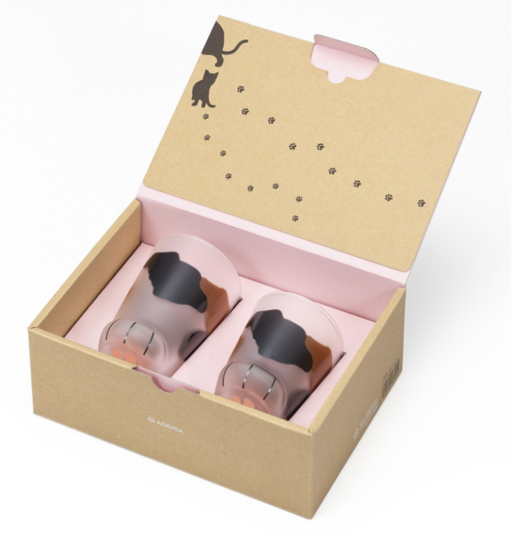 Calico Cat Paw Glasses (Set of 2)