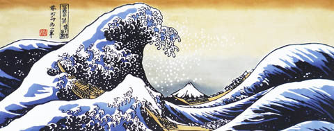 The Great Wave Ukiyoe Tenugui Towel