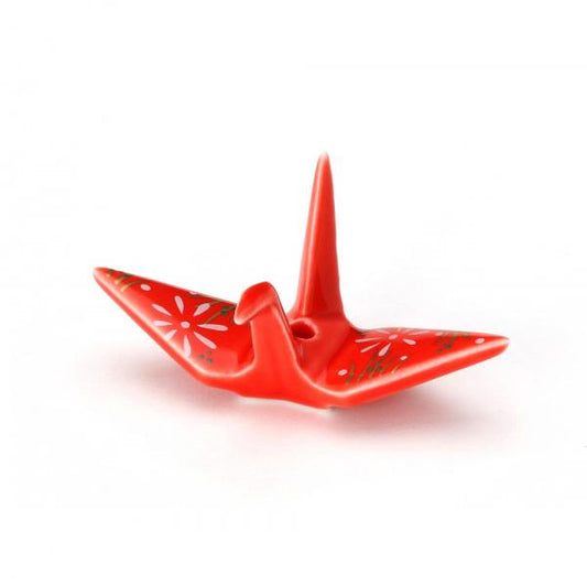 Incense Holder - Crane Red