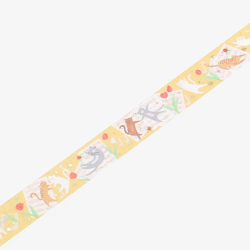 Foil stamping Cat Song Washi Tape - 20mm