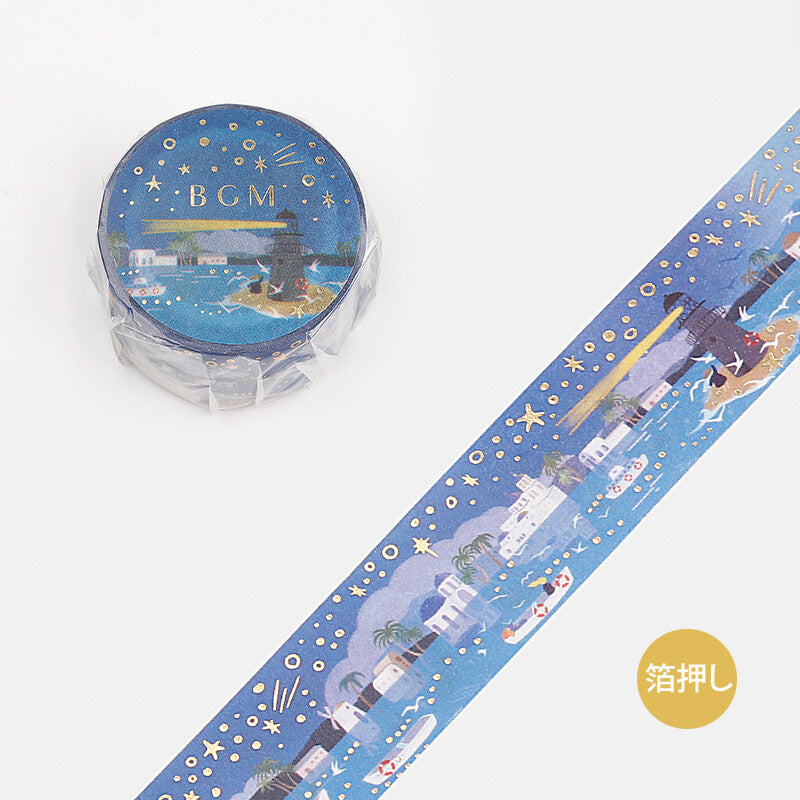 Foil stamping Lighthouse Washi Tape - 20mm